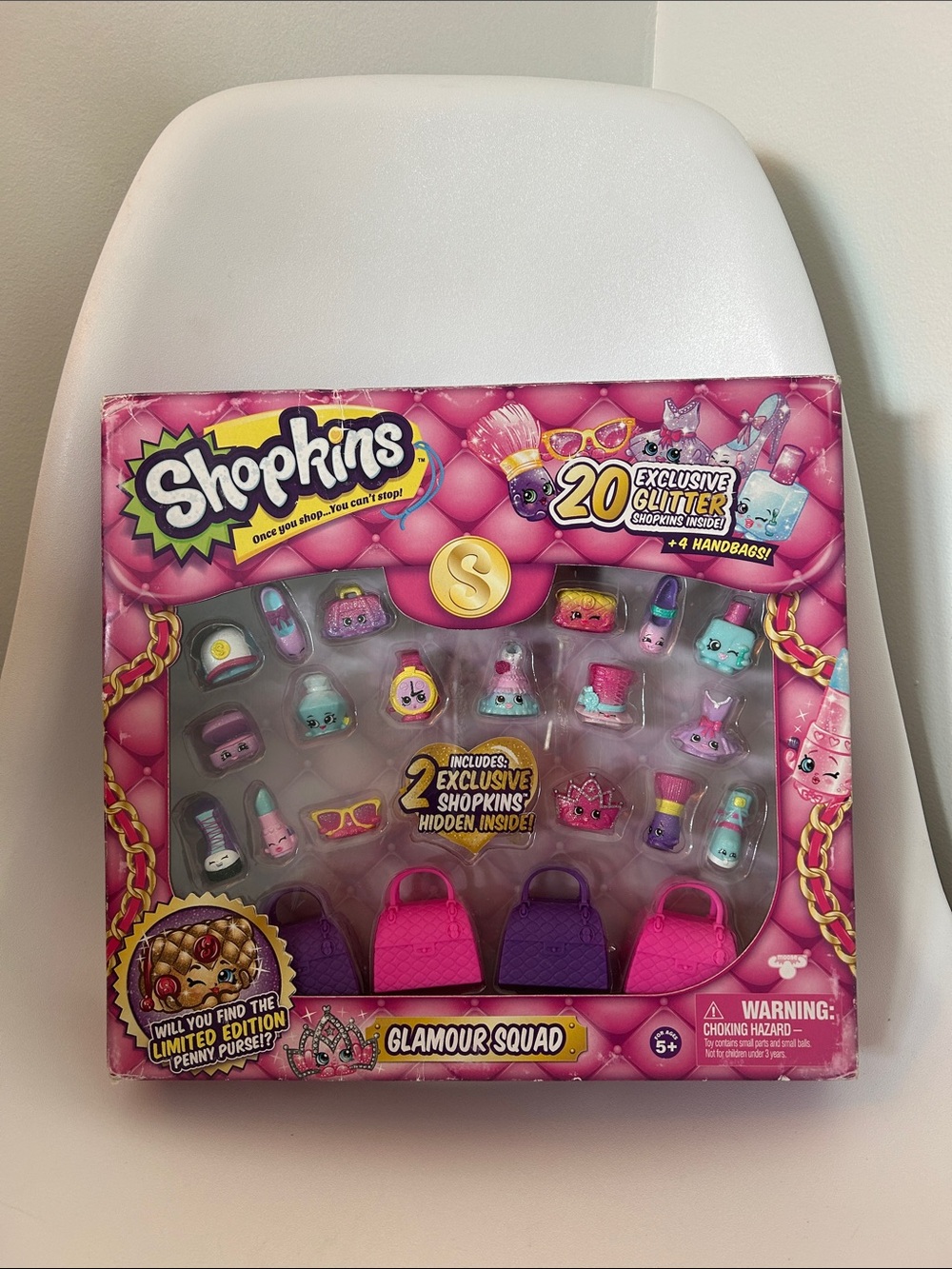 Shopkins Glamour Squad Collectible Set - Pink & Purple Glitter Pieces